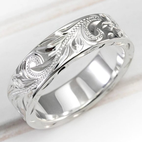 "Wholesale Fever CZ Beautiful Retro Carved Vintage Rings for Women, PD617 - Picture 5 of 9